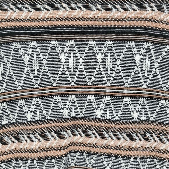 Old Navy Cardigan Women's Size Small Open Front Knit Aztec Geo Brown Black White - Picture 6 of 7
